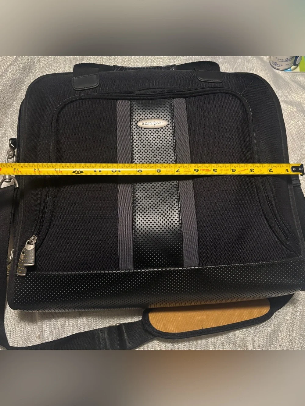 Samsonite 1990 Black and Gray 15” Laptop Briefcase Shoulder Bag